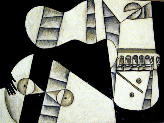 2002 - Pastel gras et Acryl - 100 x 80 cm